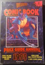 1995 Wizard Comic Book Price Guide Annual With Uncut Card Sheet 1st Edition