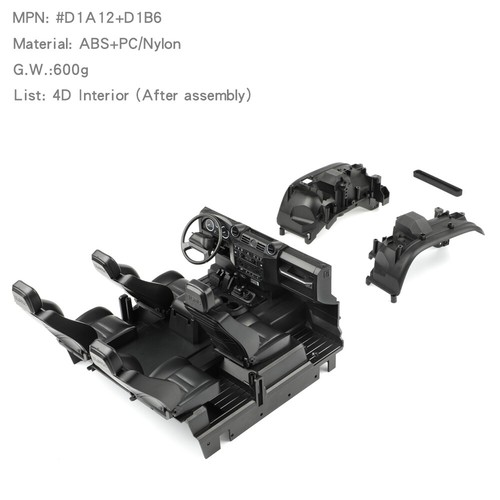 313/324mm RD110 4 Doors Pickup Truck Body Shell For 1/10 RC Crawler Traxxas TRX4 - Picture 28 of 34