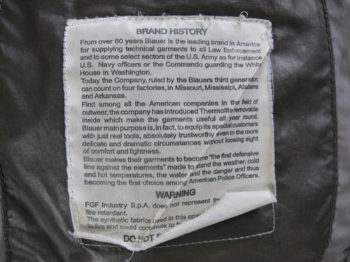 Men's Blauer U.S.A. Waterproof Military Style Jacket - Khaki - sz L - Picture 7 of 10