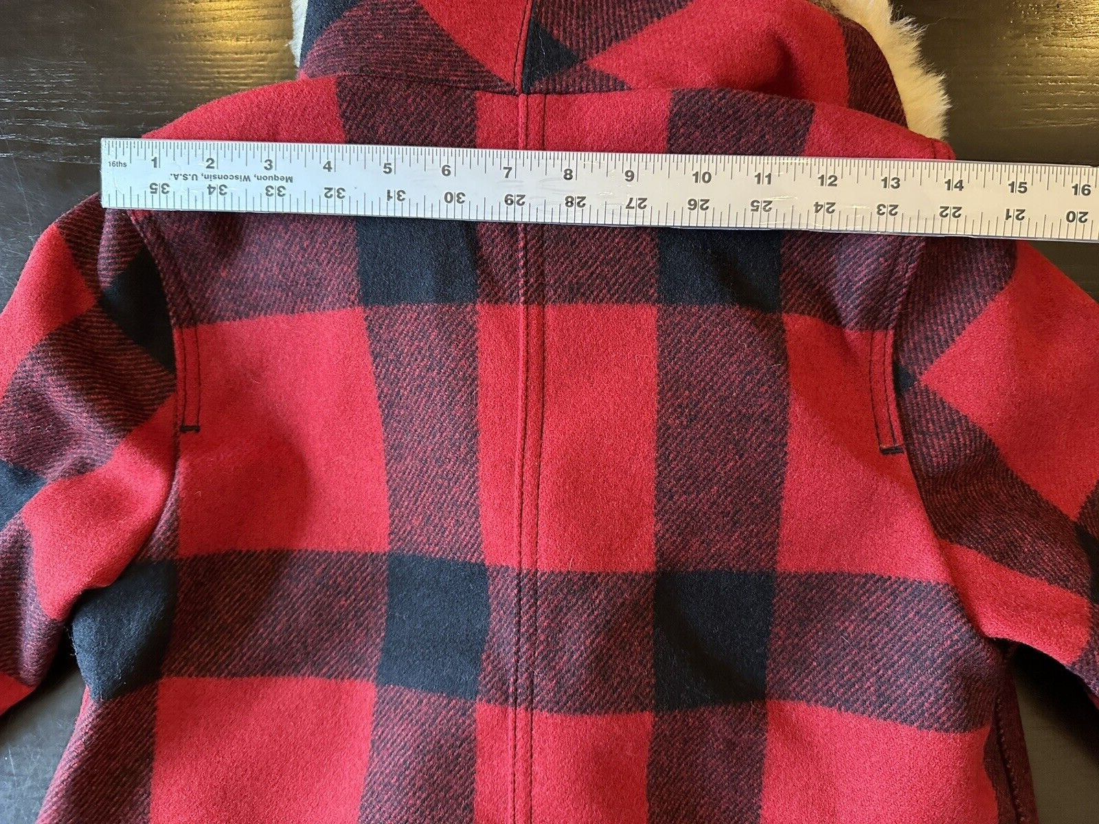 Filson Womens Wool Trapper Coat, RedBlack, Plaid, XS, 2nd, #20036679, NWTs image 7