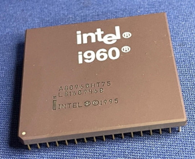 i960 Intel A80960HT75 L8160946B GOLD Ceramic PGA New! Vintage ORIG PKG QTY-1