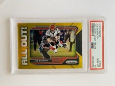 2022 Prizm Joe Burrow All Out Gold Prizm SSP 4/10 Bengals #AO-2 PSA 10 POP 3!