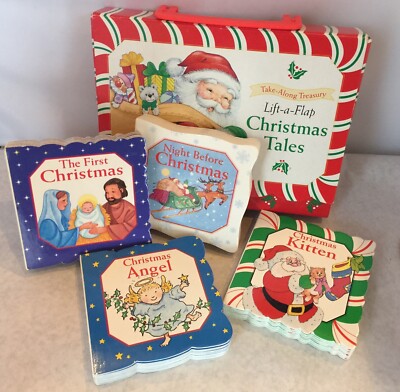 Vintage Take-Along Treasury Lift A Flap Christmas Tales Hold 4