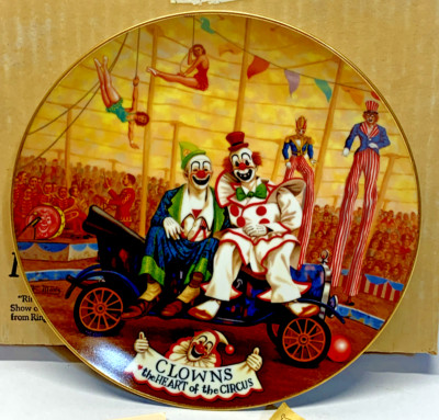 1981 - Ringling Bros Porcelain ''Clowns'' Hamilton Collector Plate - Y