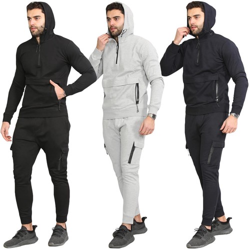 Mens Tracksuits Bottom Set Hoodie Top Casual Sweatshirt Gym Joiner
