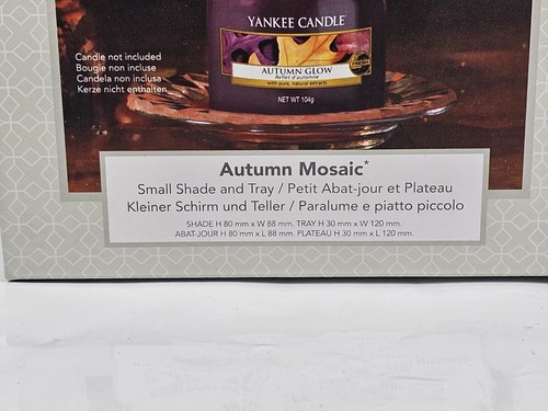 Yankee Candle Shade 80mmx88mm And Tray 30mmx120mm Autumn Mosaic BNIB - Picture 3 of 9
