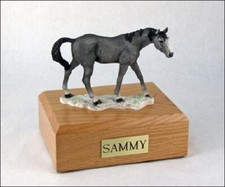 Horse Gray Figurine Funeral Cremation Urn Avail. in 3 Different Colors  4 Sizes