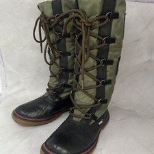 PAJAR Canada Youth Girls Sz 3 - 3.5 Winter Snow Lace Up Zip Tall Grip Boots