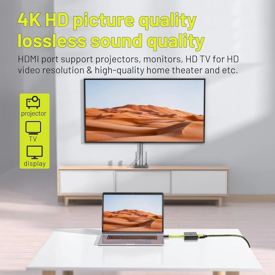 USB-C to HDMI Phone Adapter 4K 1080P HDTV for Android Samsung LG HTC Moto MacPro - Image 4 of 4