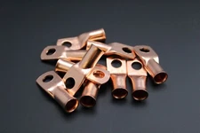 2 GAUGE COPPER 5/16 RING 50 PK CRIMP TERMINAL CONNECTOR AWG BATTERY LUG CUR2516