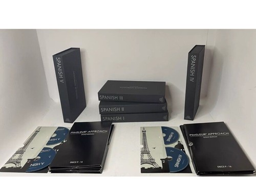 Pimsleur Approach Gold Edition Spanish Levels 1-5 Total 80 CD's Full Bundle