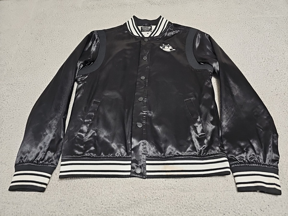 Scotch & Soda NEW FELIX the CAT Black Satin Letterman Cub Cat