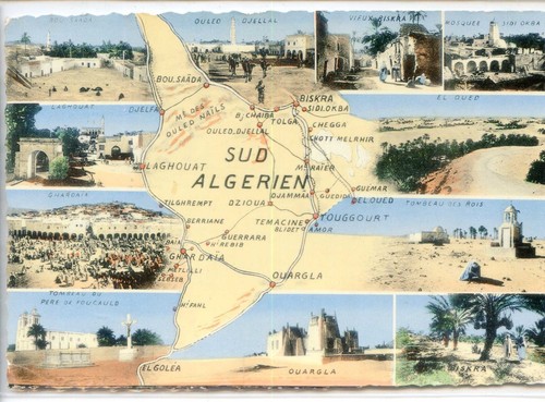 CP Algérie - Sud algérien - Multivues et carte - Picture 1 of 1