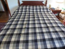 3822. BLUE/GRAY Cotton or Cotton Blend BRUSHED PLAID FABRIC - 64" x 2 yds.