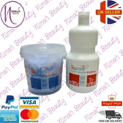SETS OF TRUZONE CREAM PEROXIDE 6% (20 VOL) 1000ML & RAPID BLUE HAIR BLEACH 500GM