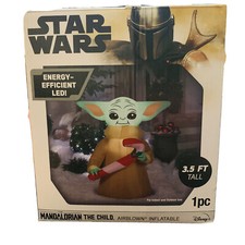 Gemmy Airblown LED Star Wars 42 in. The Child w/ Candy Cane Inflatable