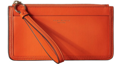 Tory Burch Perry Orange Zip Wristlet Women's Handbag L26215
