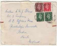GVI Cover: Liverpool to Captain C.D.J.Bland, Guadalope Barracks, 12 Aug 1940  
