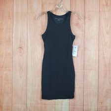 Spiritual Gangster Womens Tank Dress Sz Small Black Stretch Knit Round Neck
