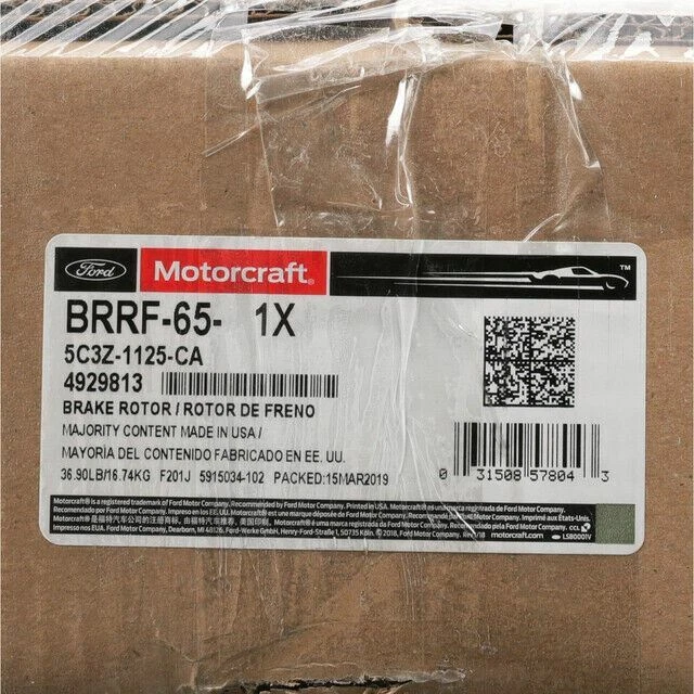 Conjunto de rotor de freno 2Wd Ford 2005-2007 F250 F350 Super Duty 5C3Z1125CA fabricante de equipos originales nuevo Foto 2 de 4