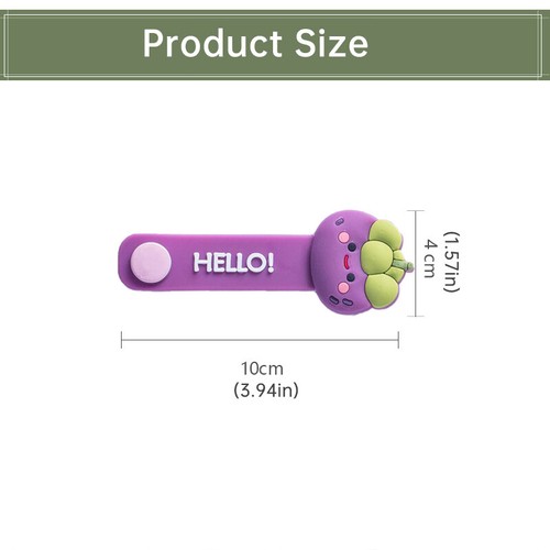 Cartoon Fruit Winder Multifunzione Cavo Protector Cavo Dati Storage Silicone ▼ - Photo 3/19