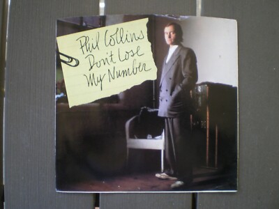 Phil Collins - Don't Lose My Number 7'' 45 Picture Sleeve VG+ 1985