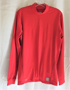 Nike Pro Men's Mock Turtleneck Top Size L Red Long Sleeve Stretch Polyester NWOT | eBay