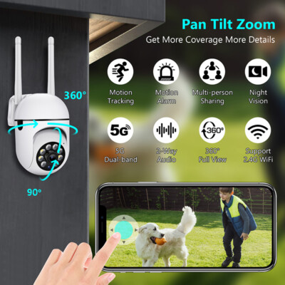 8x Wireless 5G WiFi Security Camera System Smart Outdoor Night Vision Cam 1080P