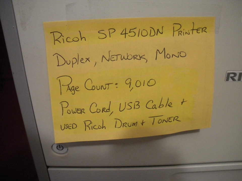 Ricoh Aficio SP-4510DN Duplex Network printer Pg Count ONLY 9,010 - Image 2 of 4