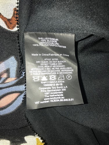 $325 NWT Tory Burch Indie Top Floral Printed Silk Black Hopewell Blouse sz 2 - Picture 12 of 12