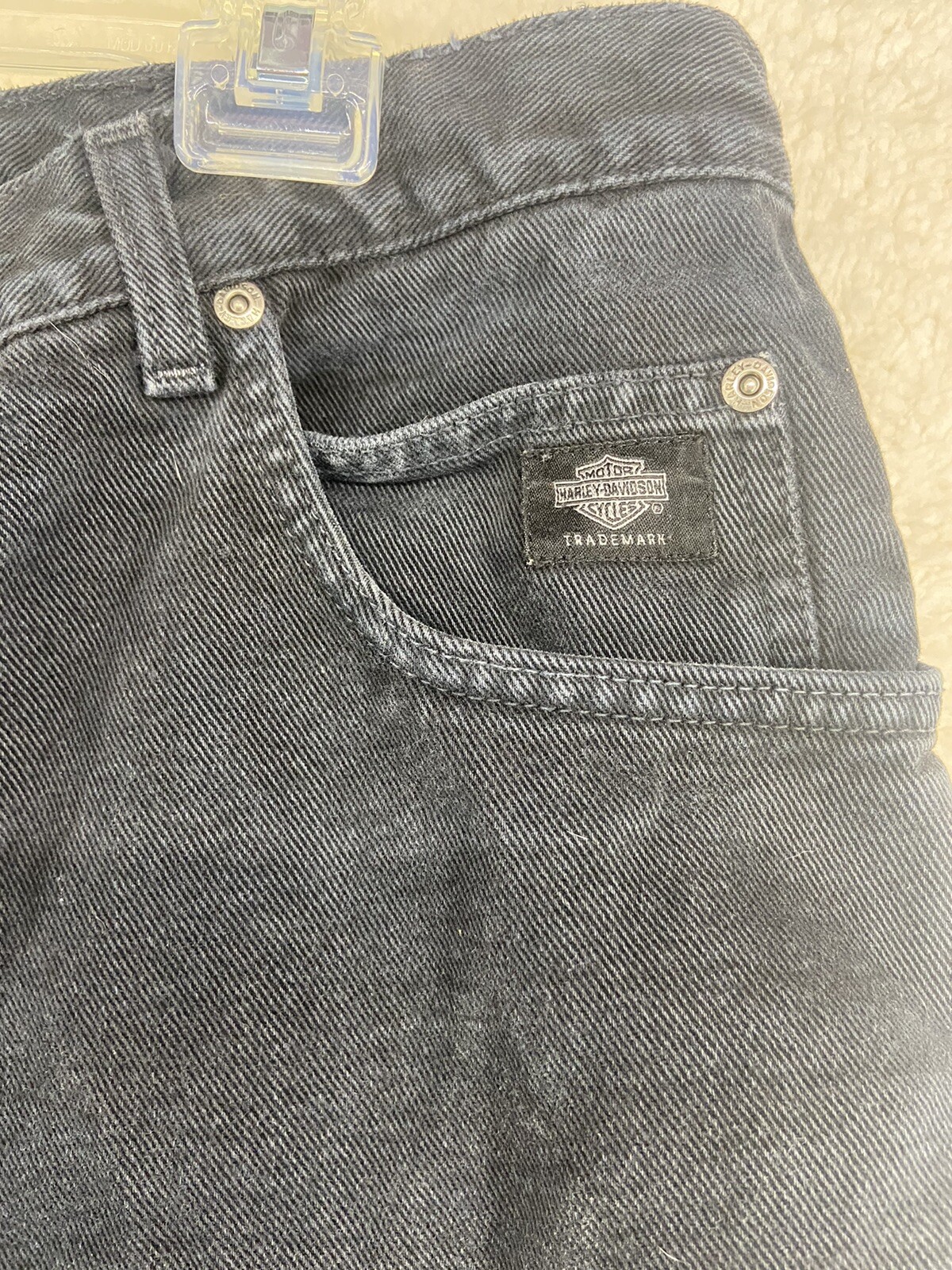 HarleyDavidson Jeans Men's Bootcut Black Washed Deni… Gem