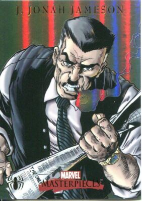 Marvel Masterpieces 2007 Spiderman Foil Parallel Chase Card S7 J Jonah Jameson