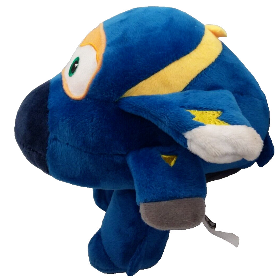 Super Wings Jerome 7" Kids Blue Plane Airplane Soft Plush Stuffed Cute Boys NEW
