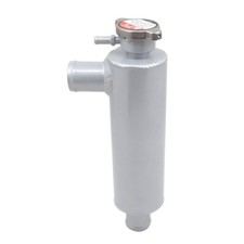 Aluminum Swirl Pot Coolant Expansion Tank Reservoir And Cap Silver Universal