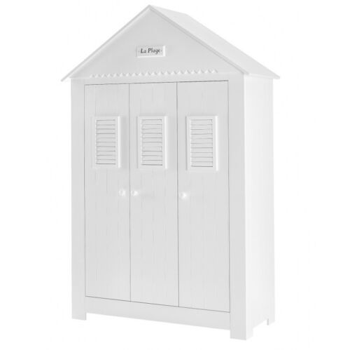 Babyzimmer Kinderzimmer weiß SAINT-TROPEZ Set C komplett Schrank 3T Bett Kommode - Bild 2 von 11
