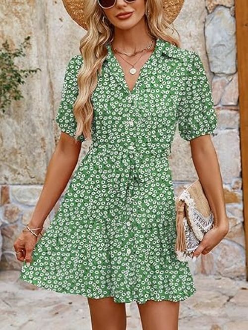button down dresses Floral Printed Shirt Midi Dress New York & Company Our products are in asian sizes This is one of those