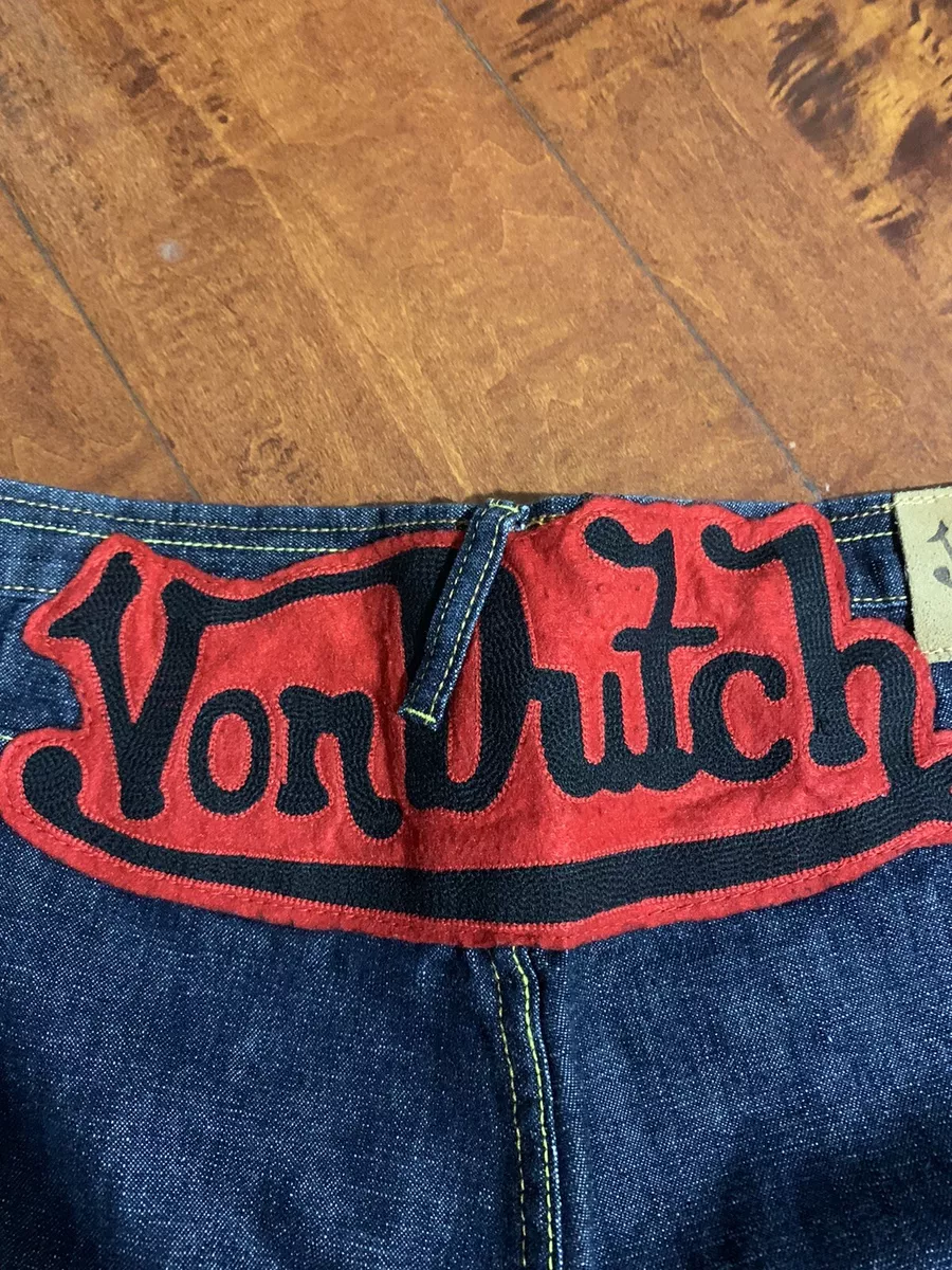 Red deals patch jeans