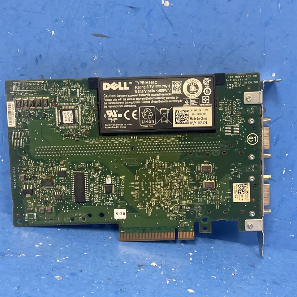 Controlador RAID SAS doble de caché Dell PERC6/e 256 MB con batería - PN 0F989F Foto 3 de 4