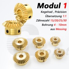 Kegelrad aus Messing Modul 1 &Uuml;bersetzung 1:1 15/20/25/30 Z&auml;hne Zahnrad Pr&auml;zision