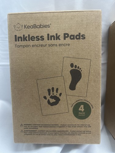 4-Pack Inkless Hand and Footprint Kit - Ink Pad for baby, Dog , (Jet Black)