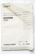 Sony INSTRUCTION /MANUAL BOOK IN ENGLISH FOR SONY NEX 700U CAMERA