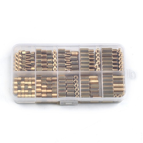 300Pcs M3 Brass Copper Pillar Stand Off Hex Column Spacer Threaded Screw Nut - Picture 4 of 23
