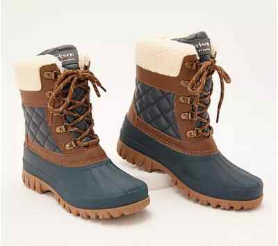 Cougar Duck Boots Cougar Wterproof Lce-Up Boots-Carlisle-Navy/Drk