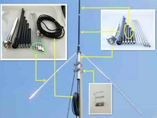 1/4 wave Professional GP Aluminum alloy Antenna FM Transmitter BNC/TNC Cable