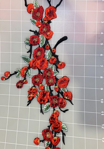 Pulaqi Rose Flower Patch DIY Embroidery Sew On Patches for Clothing Stickers... - Picture 2 of 4