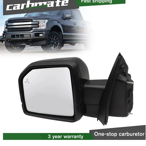 Driver Left Side Mirror Power Folding Memory Blind Spot For 2015-2020 Ford F-150