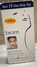 Biore 18 ORIGINAL DEEP CLEANSING PORE STRIPS NOSE STRIPS Unclogs Pores VNTG 1997