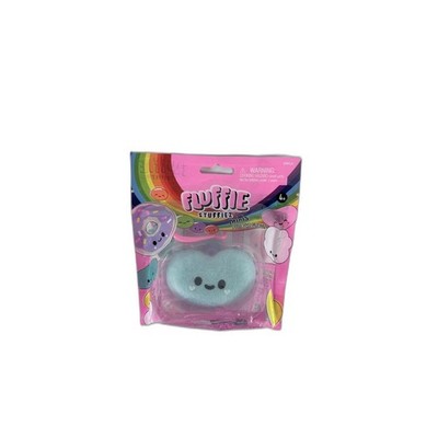 Fluffie Stuffiez Minis MGA Teal Heart Pull Reveal Squish Collectible Plush Toy