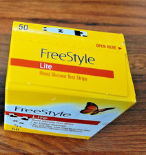 NEW UNUSED Freestyle Lite Blood Glucose Diabetic Test Strips - 50 Count