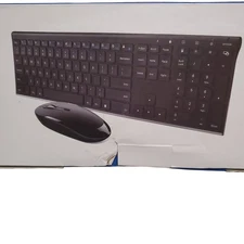 Wireless Keyboard and Mouse Combo Slim Full Size Ergonomic for Computer  Laptop
